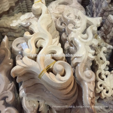 unpainted hand carved furniture wood onlays